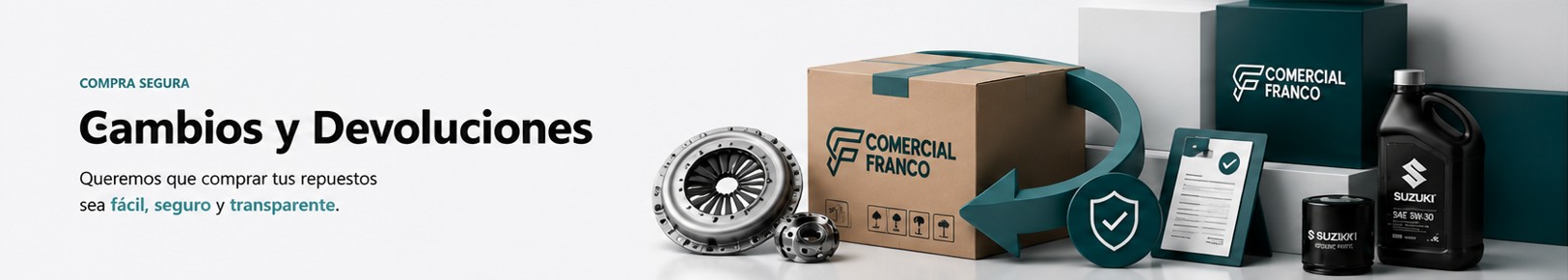 Cambios y Devoluciones en Comercial Franco: proceso simple y transparente para tu tranquilidad.