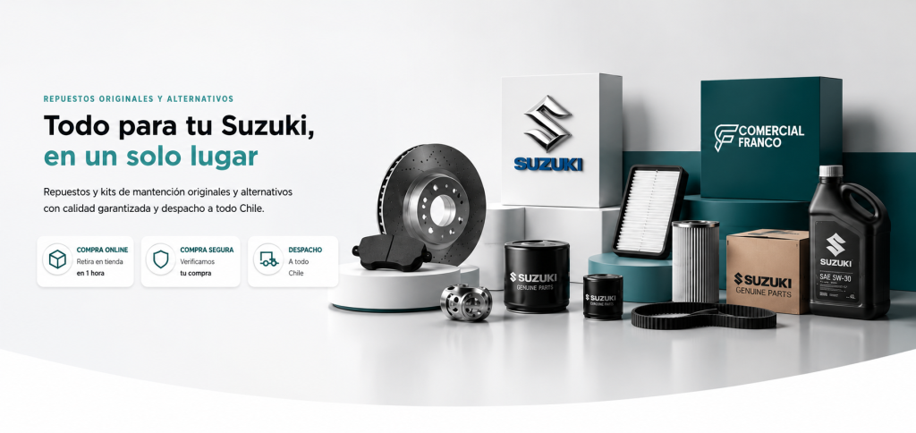 Todo para tu Suzuki, en un solo lugar - Comercial Franco, repuestos originales y alternativos